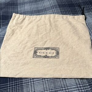 Gucci Tan Dust Bag with Logo 17”x15”